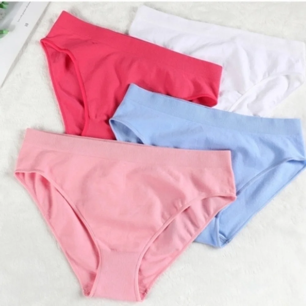 GIRLS Comfortable Seamless Underwear Hipster Panties Multipack